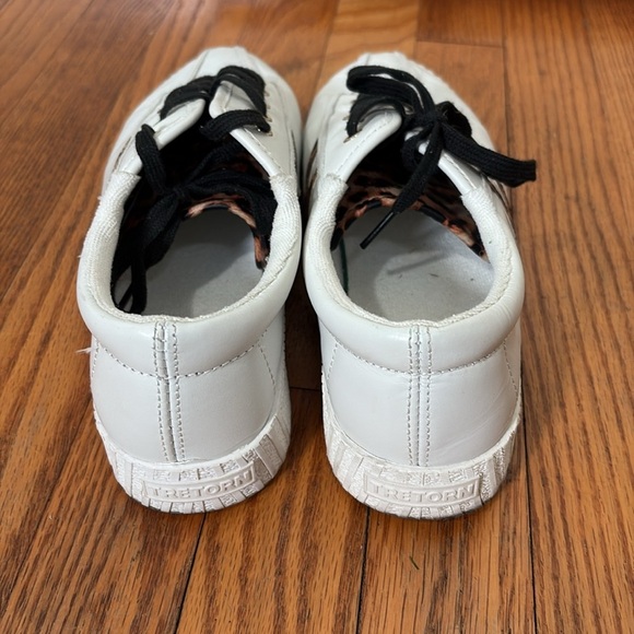 Anthropologie Tretorn Nylite Plus Sneaker Leather Shoe White Women's 9M leopard - Picture 5 of 10